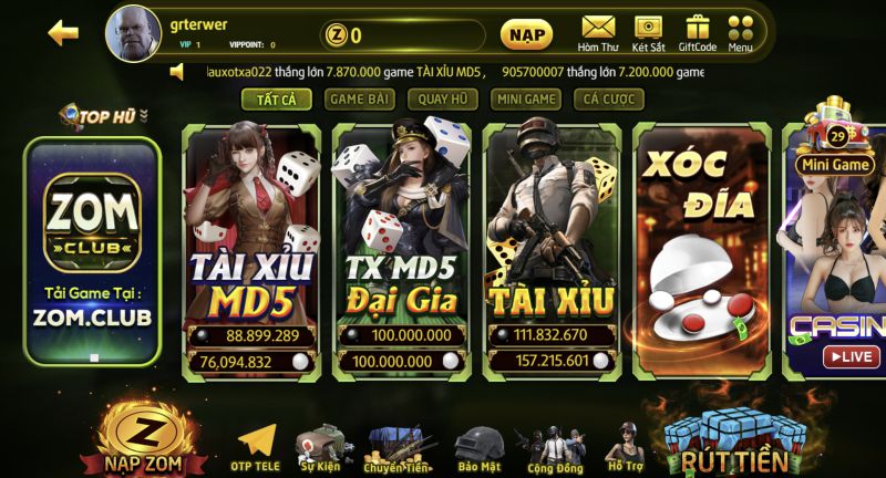 Giới thiệu các sản phẩm game tại Zomclub